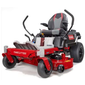 the Toro MX 4275T TimeCutter Petrol Zero Turn Riding Mower against a white background