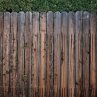 a wooden fence panel