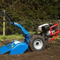 the BCS 710R Petrol Rotavator preparing soil for new turf