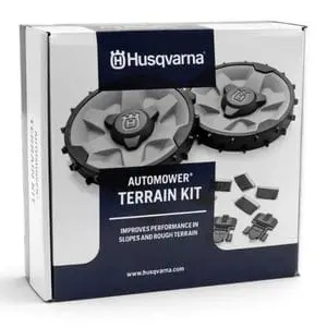 a boxed Husqvarna Automower Terrain Kit against a white background