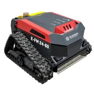the Bluebird E-FM 24-60 Battery Remote Control Mower against a white background