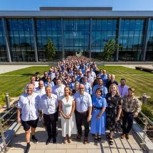STIHL's British workforce stood outside their Contra House HQ
