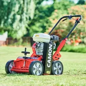 the Camon LS42-B1 Lawn Scarifier parked on a lawn