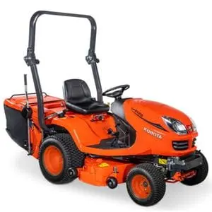 the Kubota GR2120 Diesel Ride-On Mower against a white background