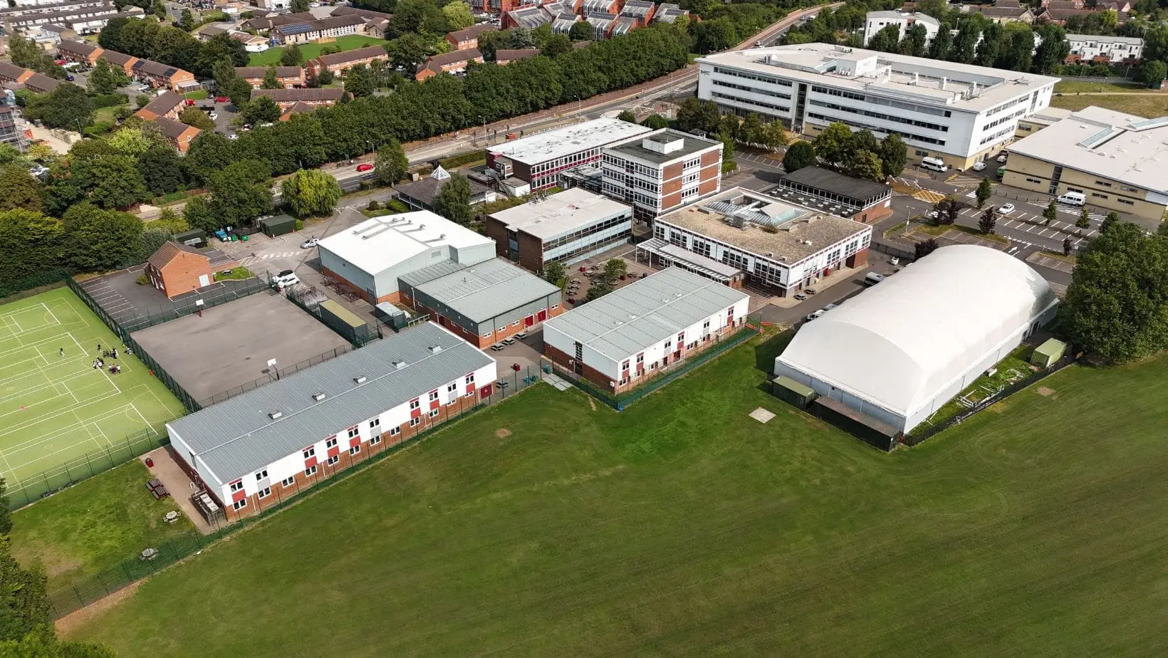 an ariel shot of Sir Henry Floyd Grammar School, Aylesbury
