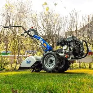 a BCS 706 PowerSafe® 2 Wheel Tractor parked in a field