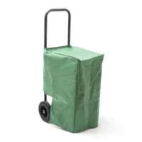 the Handy THLC Log Cart, fitted with a green cover, against a white background